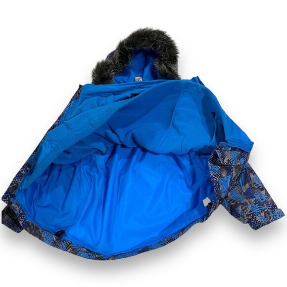 REI Boys 3-In-1 Jacket With Removable Zip Out Fleece Liner & Faux Fur Hood, XS - Picture 2 of 9